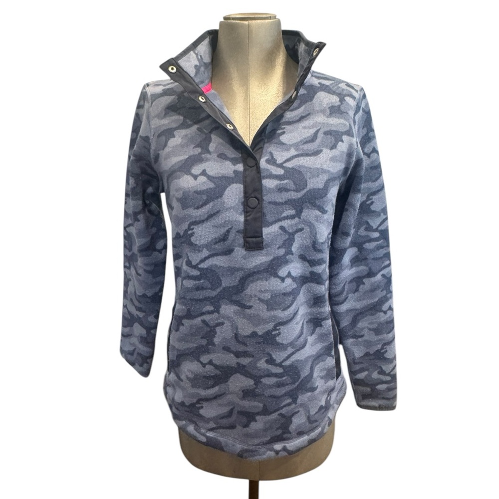 Vineyard Vines Blue Camouflage Pullover